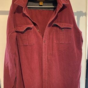 St. John's Bay Men's Burgundy Shirt Jacket XLT